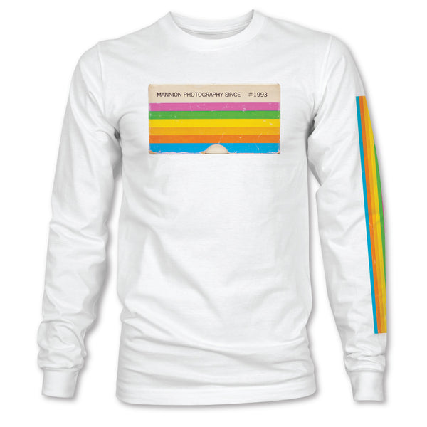 Mannion Rainbow White Long Sleeve Tee